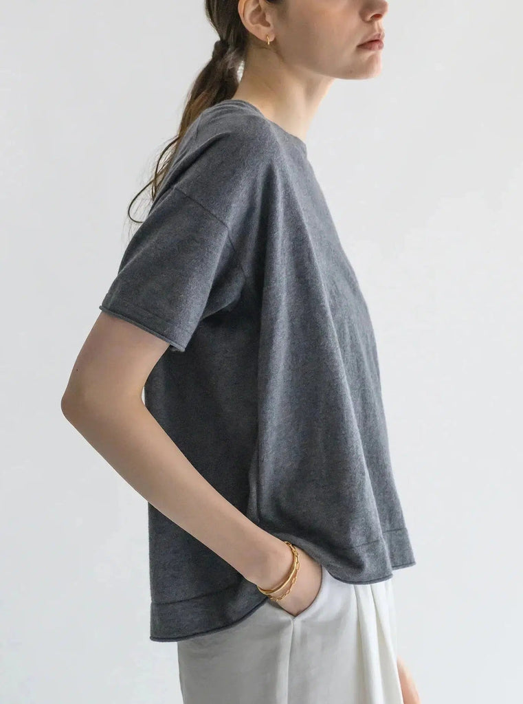 CT Plage - Cotton/Cashmere Short Sleeve Pullover-CT Plage-treehaus
