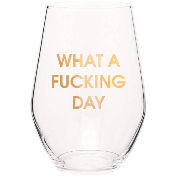 Chez Gagné - What a Fucking Day - Wine Glass-Chez Gagné-treehaus