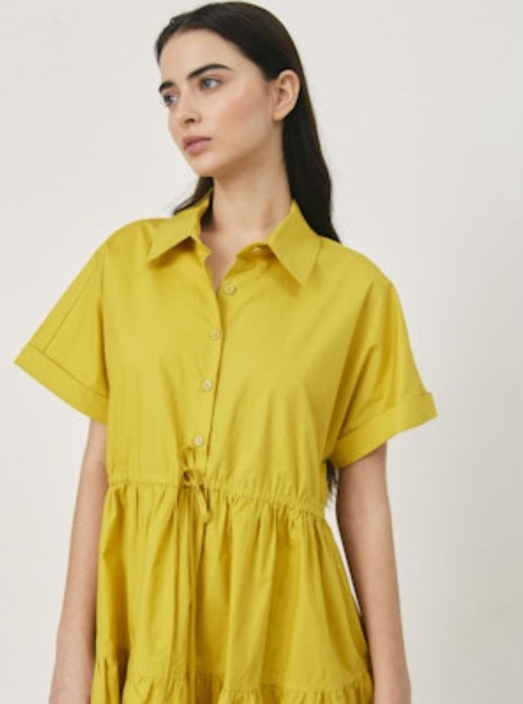 Deluc - Tilda Mini Shirt Dress - Mustard-Deluc-treehaus