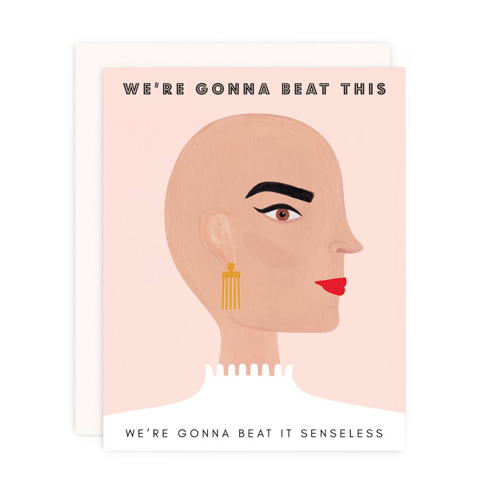 Girl w/ Knife - We’re Gonna Beat This Greeting Card (asteroid)-Girl w/ Knife-treehaus