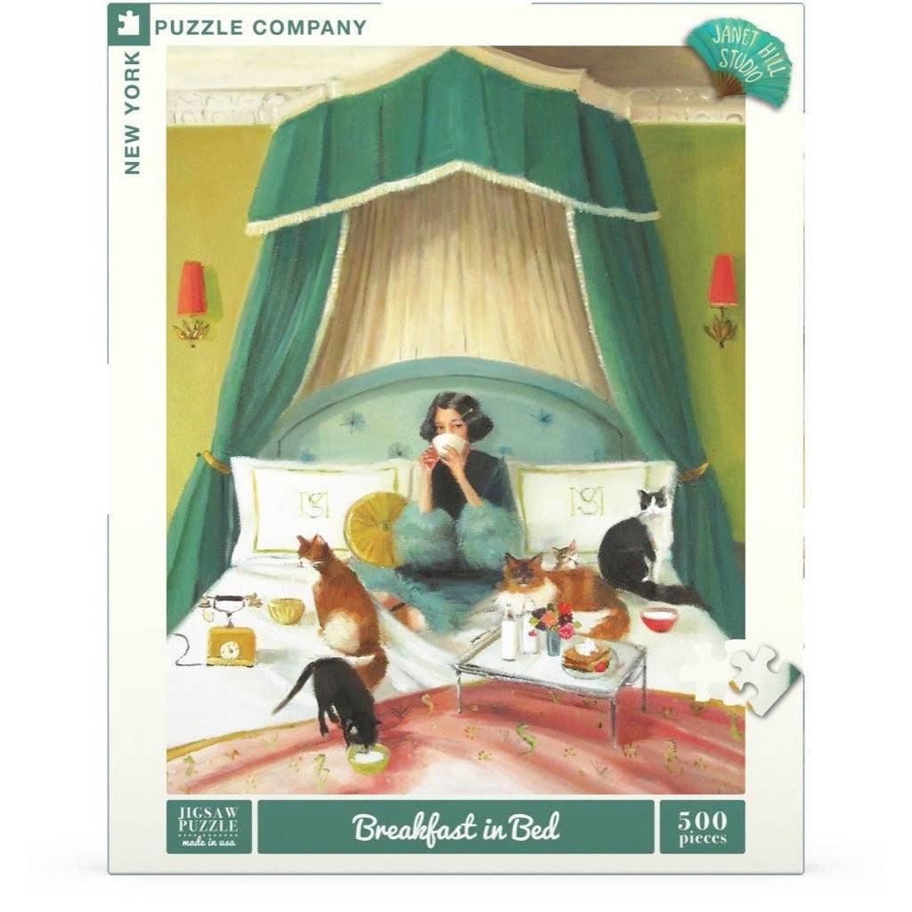 New York Puzzle Company - Breakfast in Bed - 500 Pc Puzzle-New York Puzzle Company-treehaus
