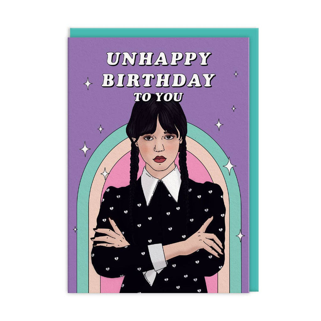 Ohh Deer - Wednesday Addams Unhappy Birthday Card (9550)-Ohh Deer-treehaus