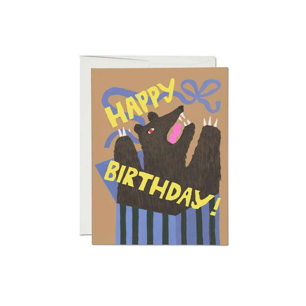 Red Cap Cards - Bear Surprise Birthday-Red Cap Cards-treehaus