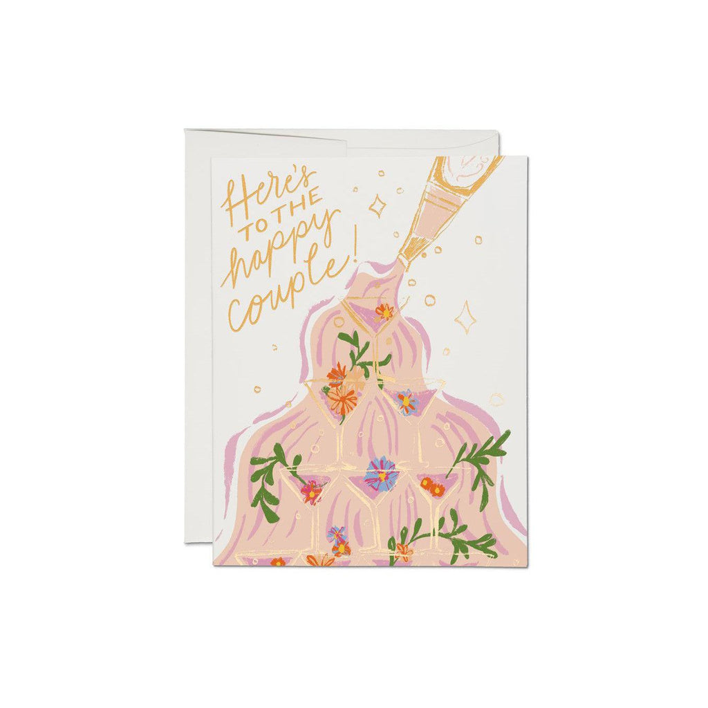 Red Cap Cards - Champagne Fountain Wedding-Red Cap Cards-treehaus