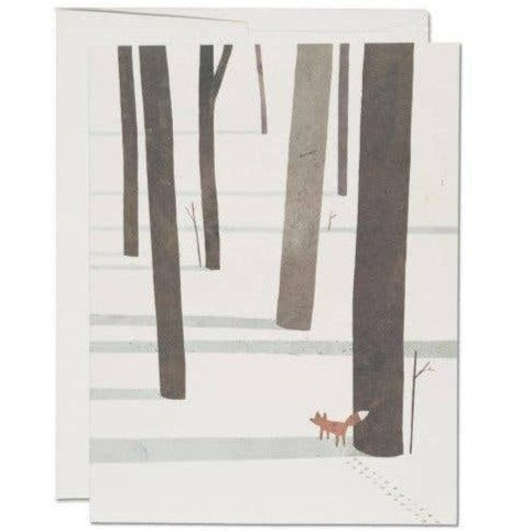 Red Cap Cards - Fox in the Snow holiday Card - Boxed Set-Red Cap Cards-treehaus