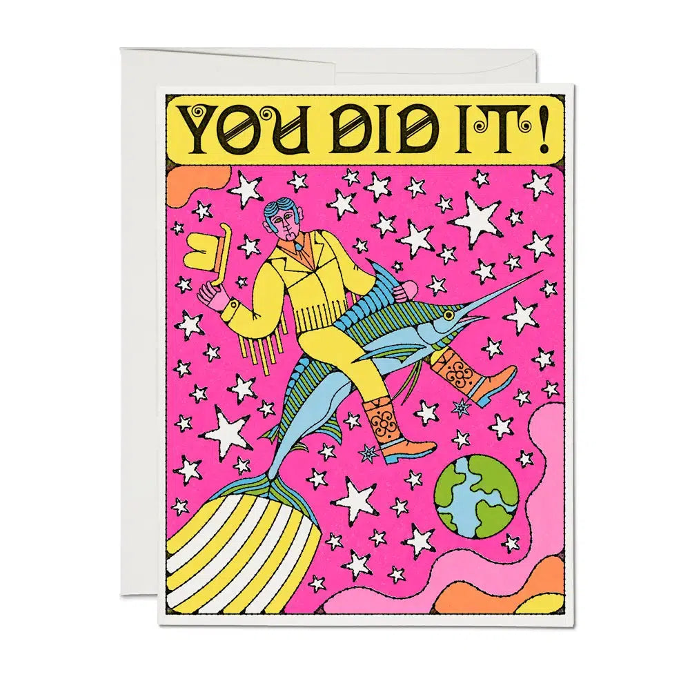 Red Cap Cards - Marlin Rodeo Congratulations-Red Cap Cards-treehaus