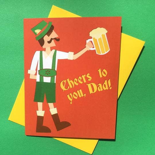 Rhino Parade - Cheers Dad Father's Day Card-Rhino Parade-treehaus