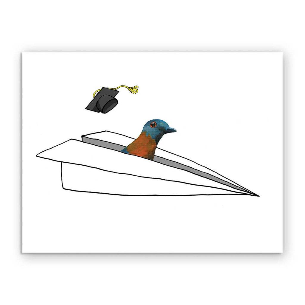 The Mincing Mockingbird - Graduation Airplane Card-The Mincing Mockingbird-treehaus