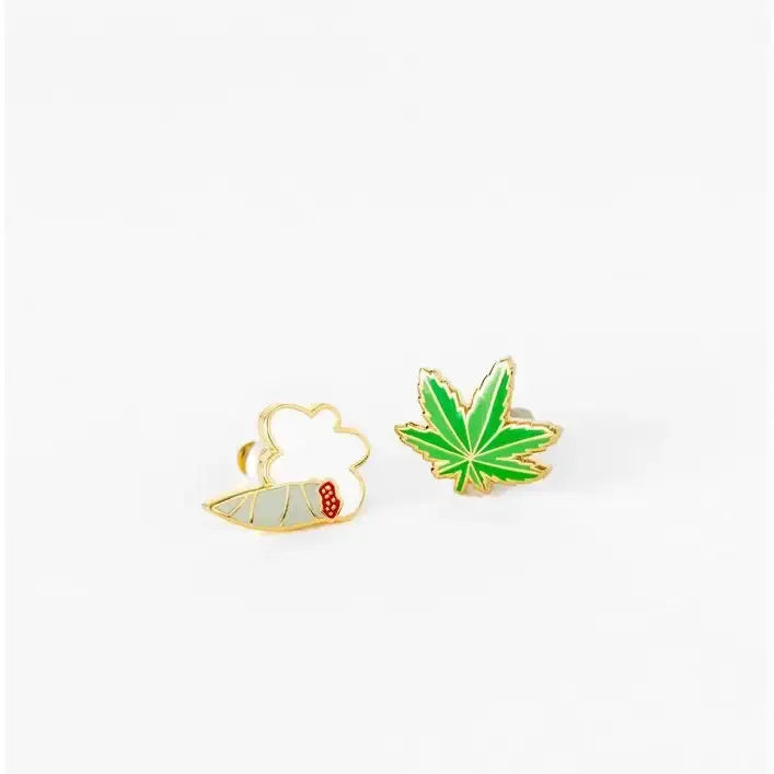Yellow Owl - Earrings - Weed-Yellow Owl-treehaus