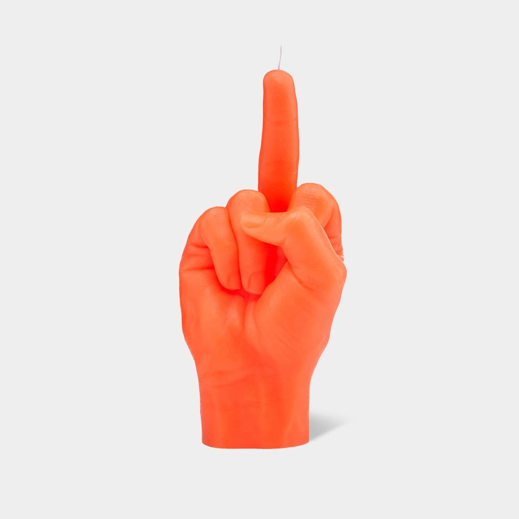 54 Celsius - CandleHand "F*ck You" Candle - 8" - Neon Orange-54 Celsius-treehaus