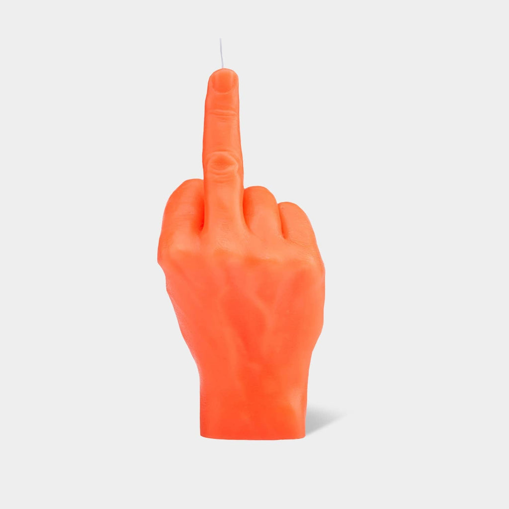 54 Celsius - CandleHand "F*ck You" Candle - 8" - Neon Orange-54 Celsius-treehaus