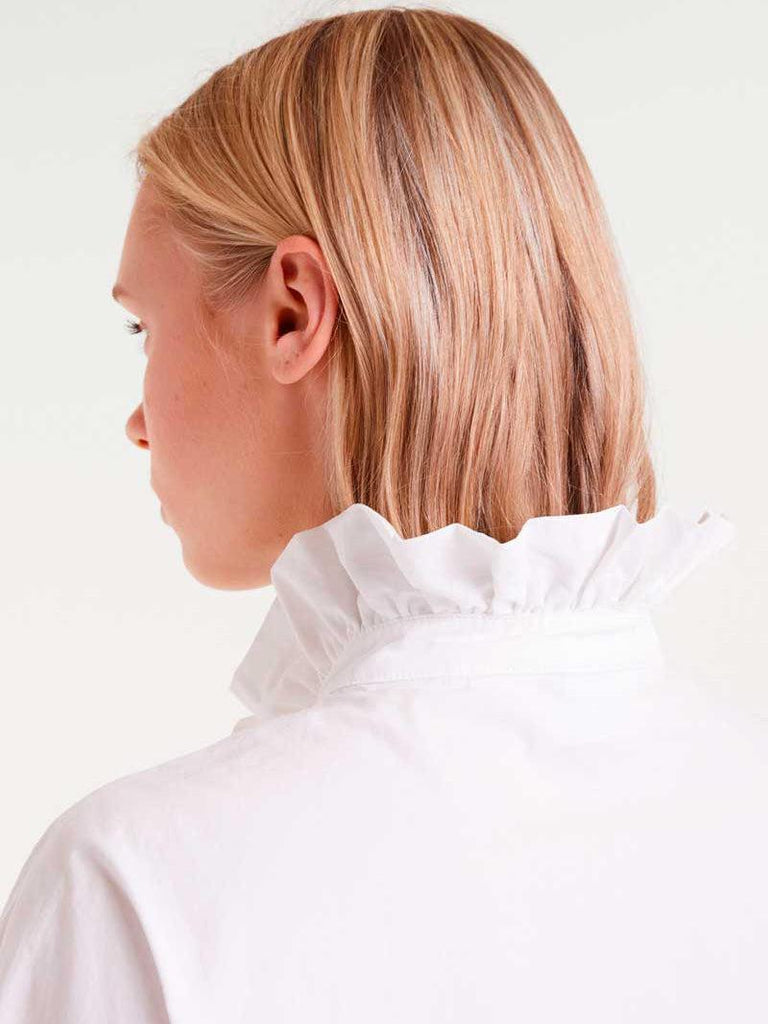 Compañia Fantasica - Ruffle Front Shirt - White-Compañia Fantasica-treehaus