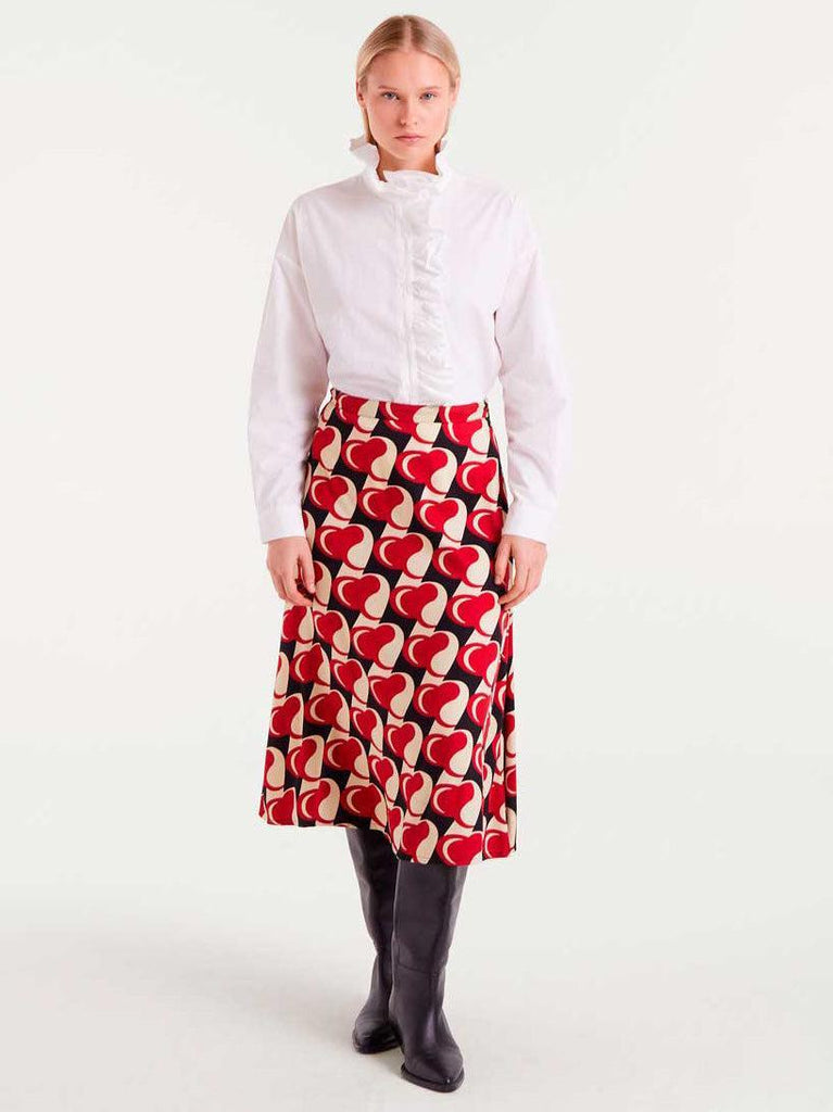 Compañia Fantasica - Ruffle Front Shirt - White-Compañia Fantasica-treehaus