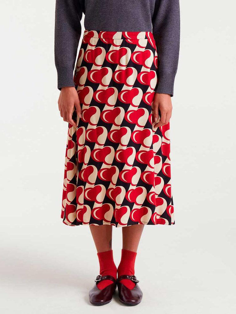 Compañia Fantasica - Bold Heart Midi Skirt-Compañia Fantasica-treehaus
