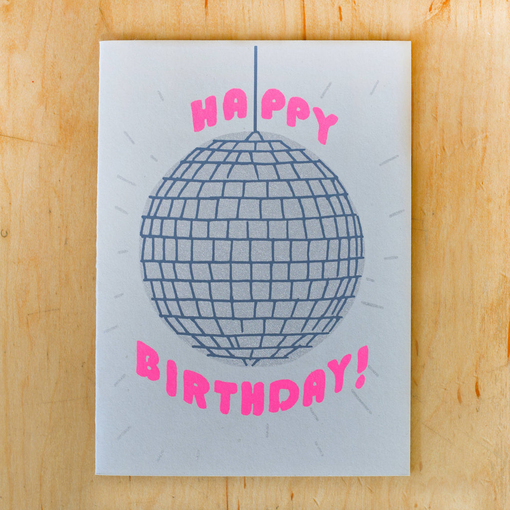 Alphabet Studios - BIRTHDAY DISCO BALL GREETING CARD-Alphabet Studios-treehaus