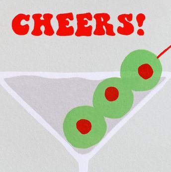 Alphabet Studios - CHEERS MARTINI GREETING CARD-Alphabet Studios-treehaus