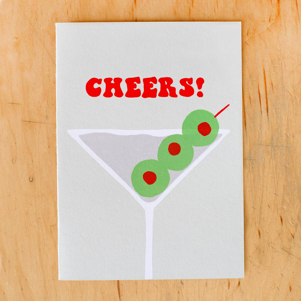 Alphabet Studios - CHEERS MARTINI GREETING CARD-Alphabet Studios-treehaus