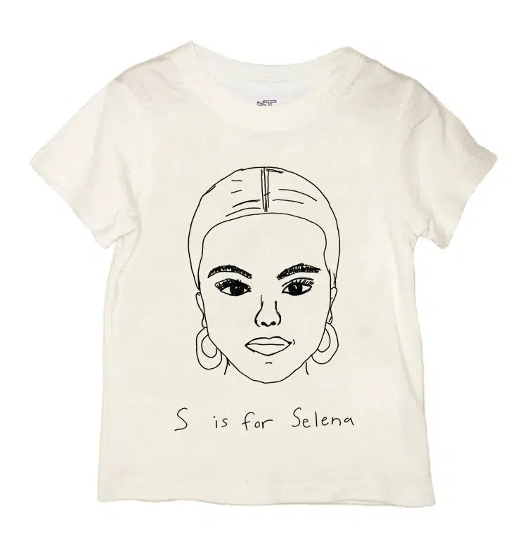 Anchors-n-Asteroids - S is For Selena Kid's T-Shirt-Anchors-n-Asteroids-treehaus