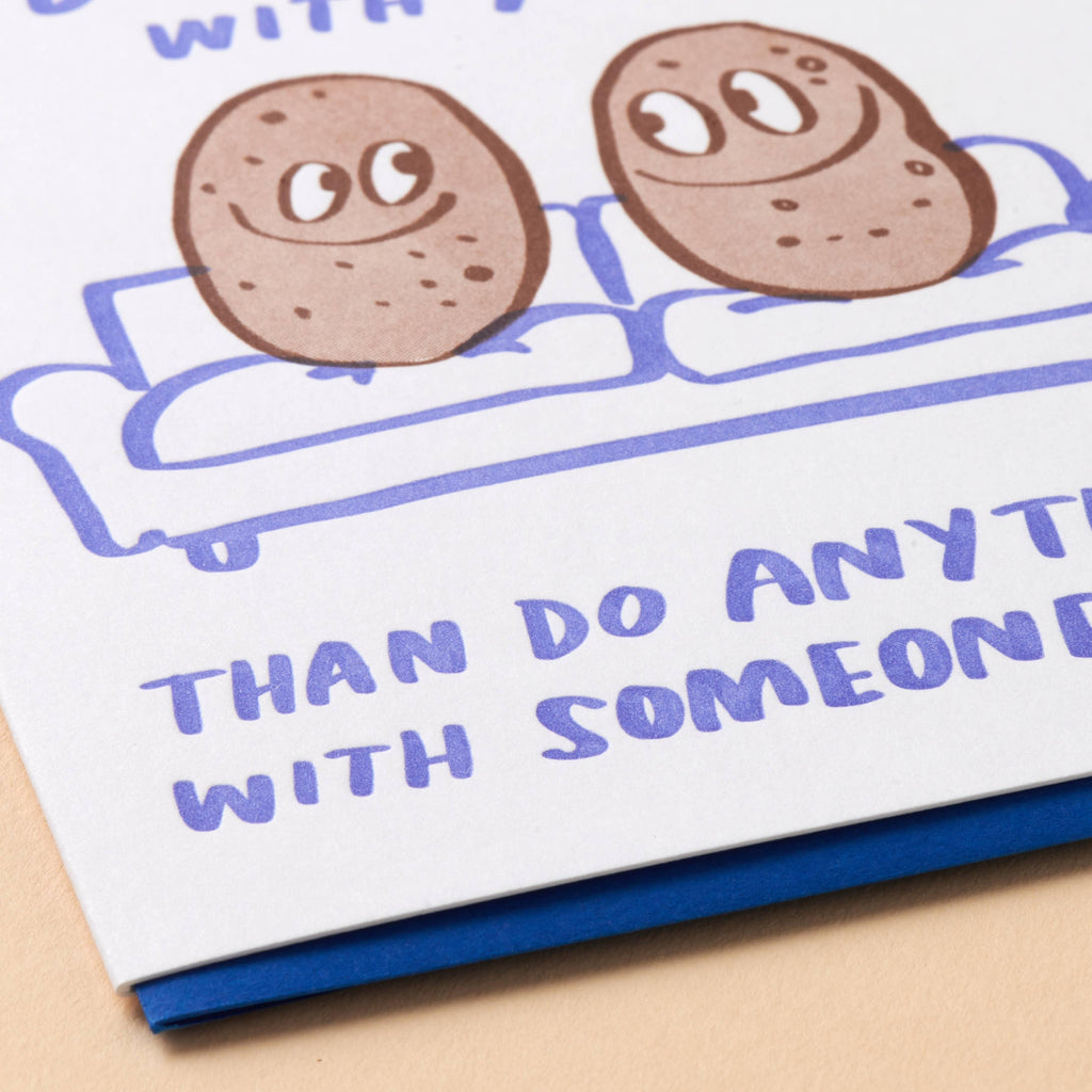 And Here We Are - Couch Potatoes Love Greeting Card-And Here We Are-treehaus