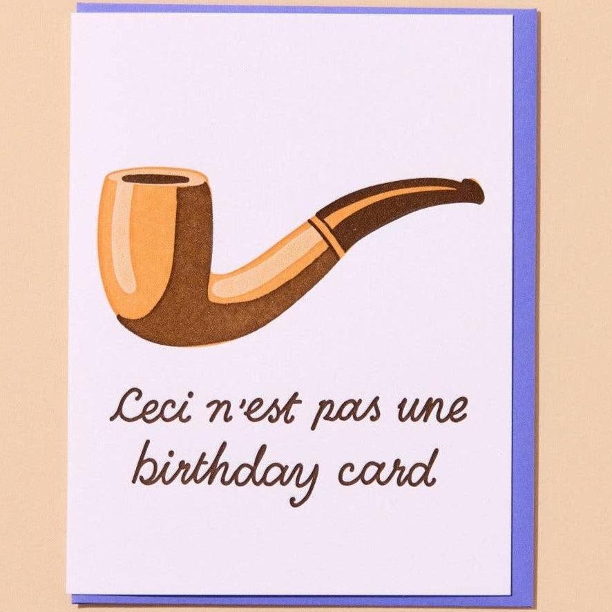 And Here We Are - Magritte Pipe Birthday Card-And Here We Are-treehaus