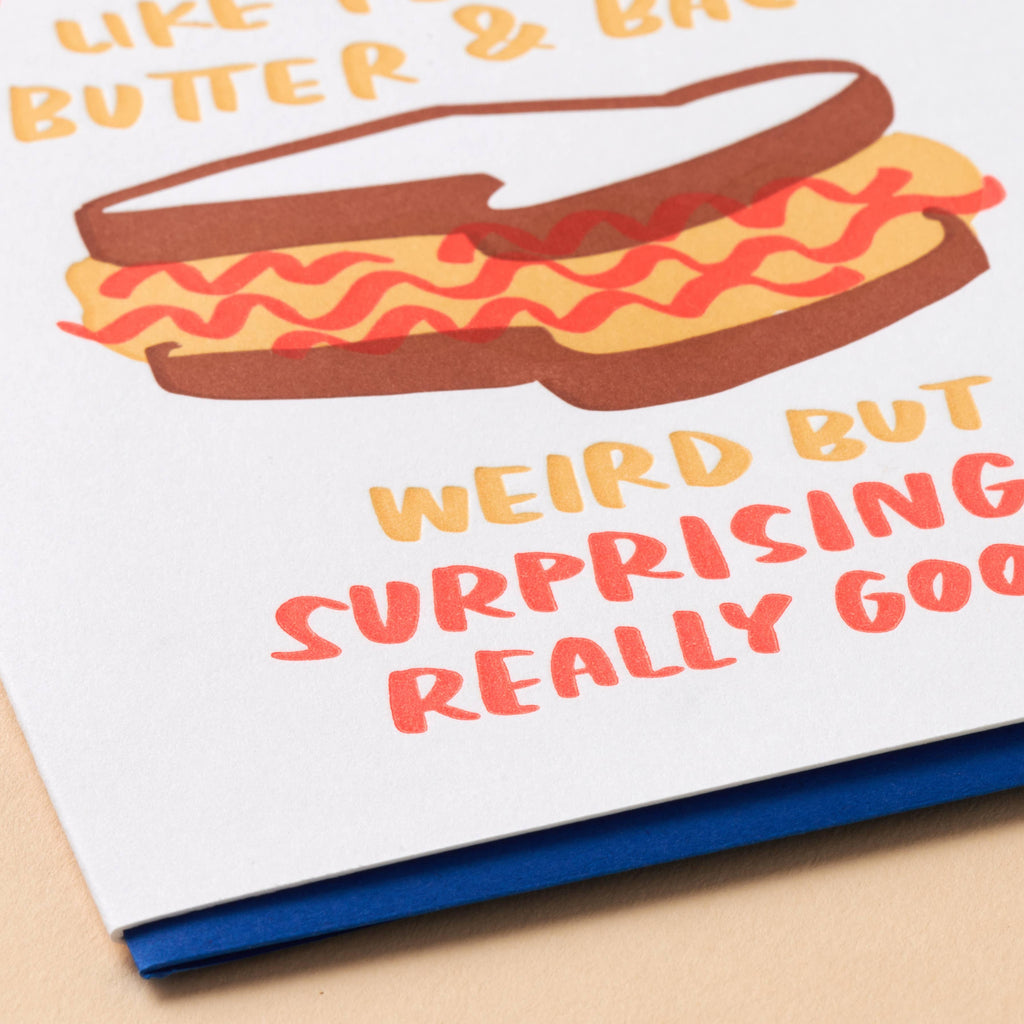 And Here We Are - Peanut Butter & Bacon Anniversary Card-And Here We Are-treehaus