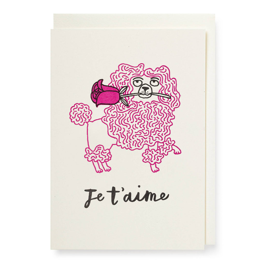 Archivist Gallery - Poodle Je T'aime Card-Archivist Gallery | United States & Canada-treehaus