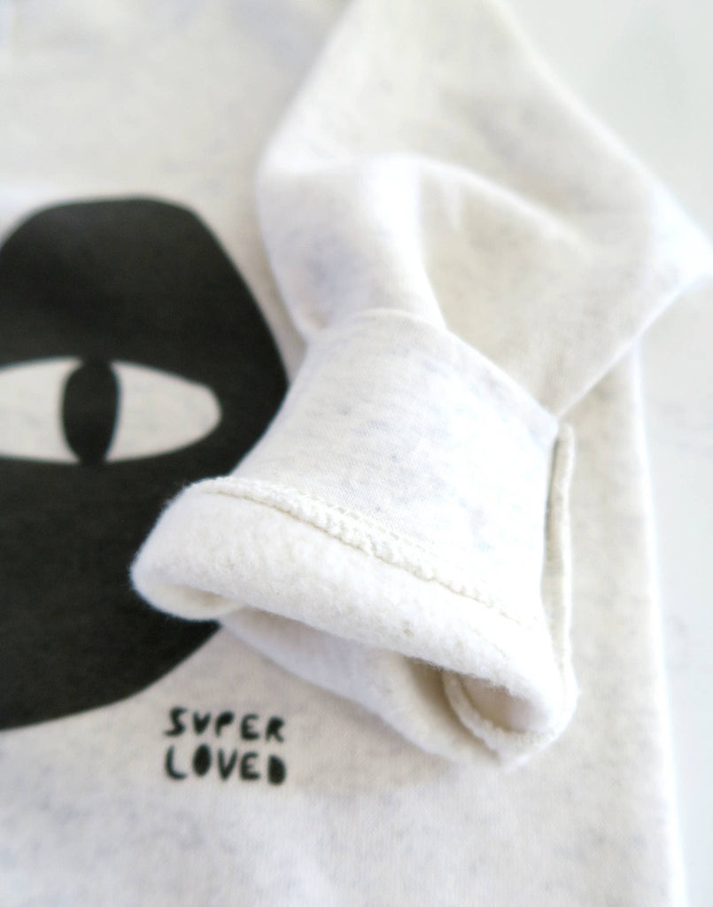 Black Cat Sweatshirt - Heathered Natural-Joseph + Sue-treehaus