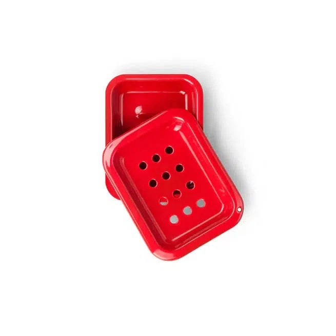 British Colour Standard - Enamel Soap Dish - Chili Red-British Colour Standard-treehaus