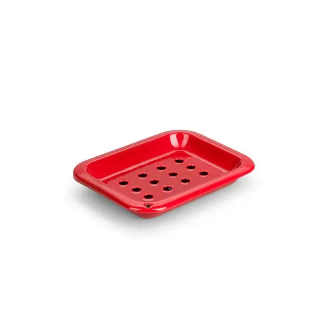 British Colour Standard - Enamel Soap Dish - Chili Red-British Colour Standard-treehaus