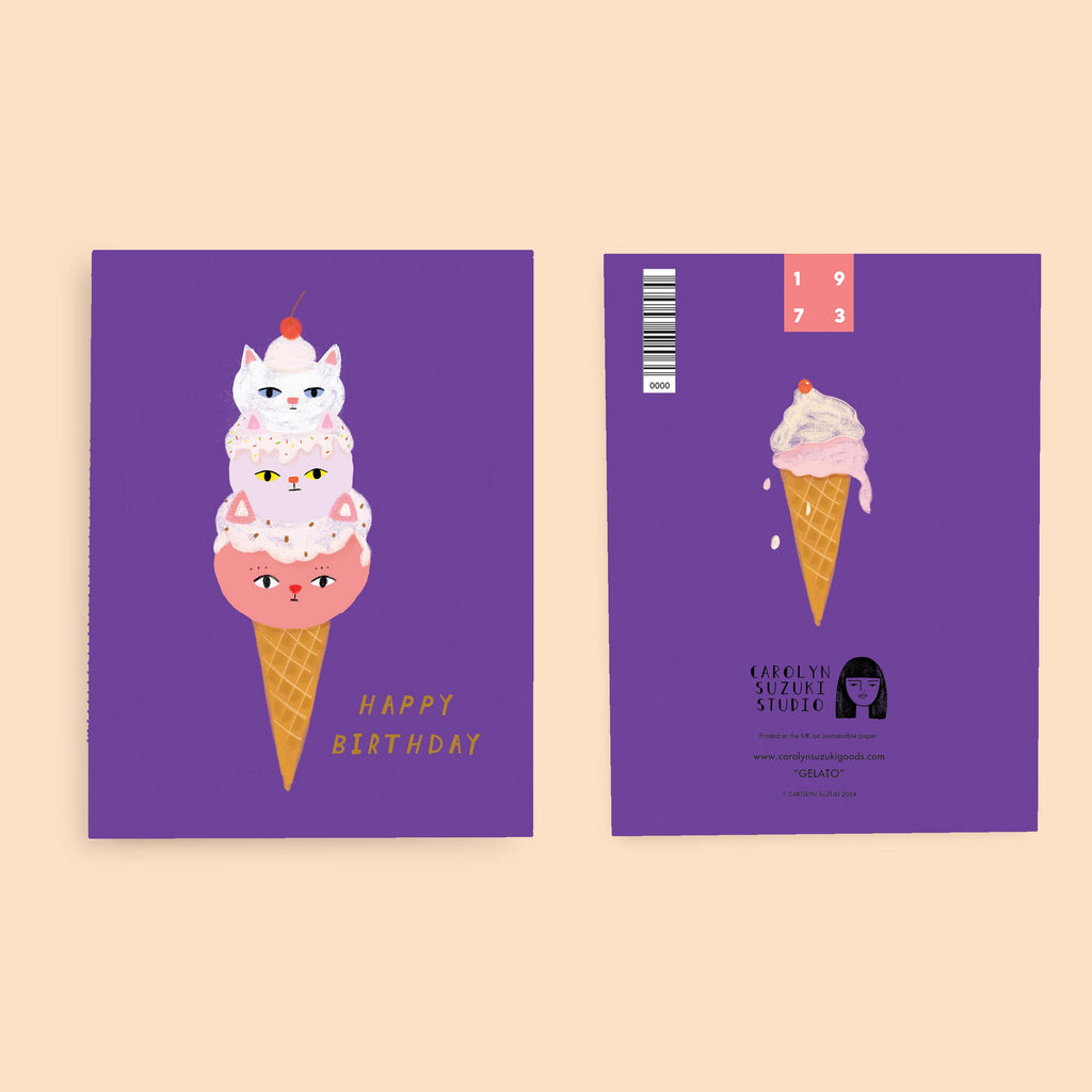 Carolyn Suzuki - GELATO - Birthday Card-Carolyn Suzuki-treehaus