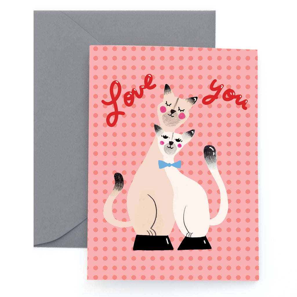 Carolyn Suzuki - PORCELAIN KITTIES - Love Card-Carolyn Suzuki-treehaus