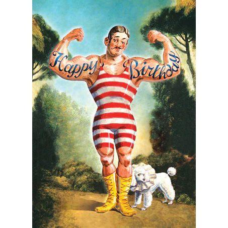 Cartolina Cards - HBD Strong Man-Cartolina Cards-treehaus