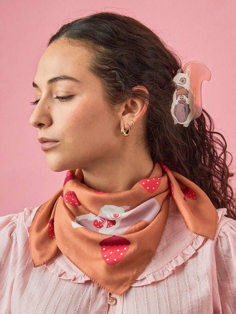 Centinelle - Albino Squirrel - Cotton Silk Bandana-Centinelle-treehaus