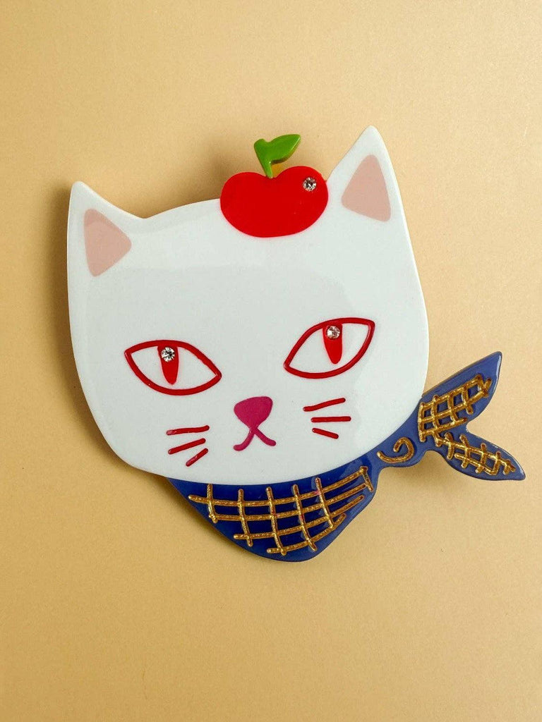 Centinelle - Apples Kitty Cat Alligator Hair Clip-Centinelle-treehaus