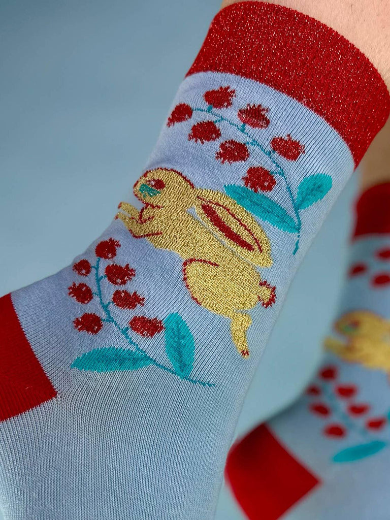Centinelle - Lingonberry Candy Bunny - Socks-Centinelle-treehaus