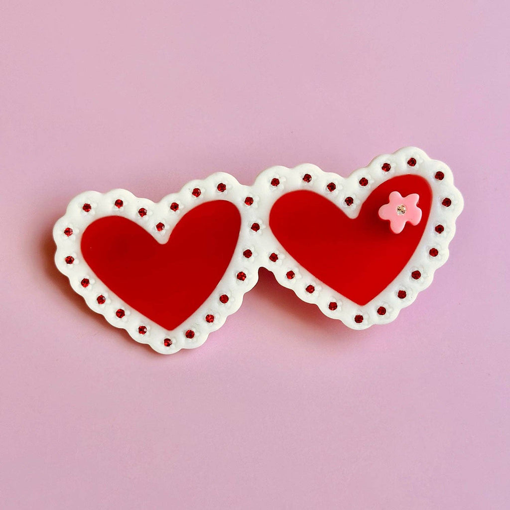 Centinelle - Valentines Laced Hearts - Hair Clip-Centinelle-treehaus