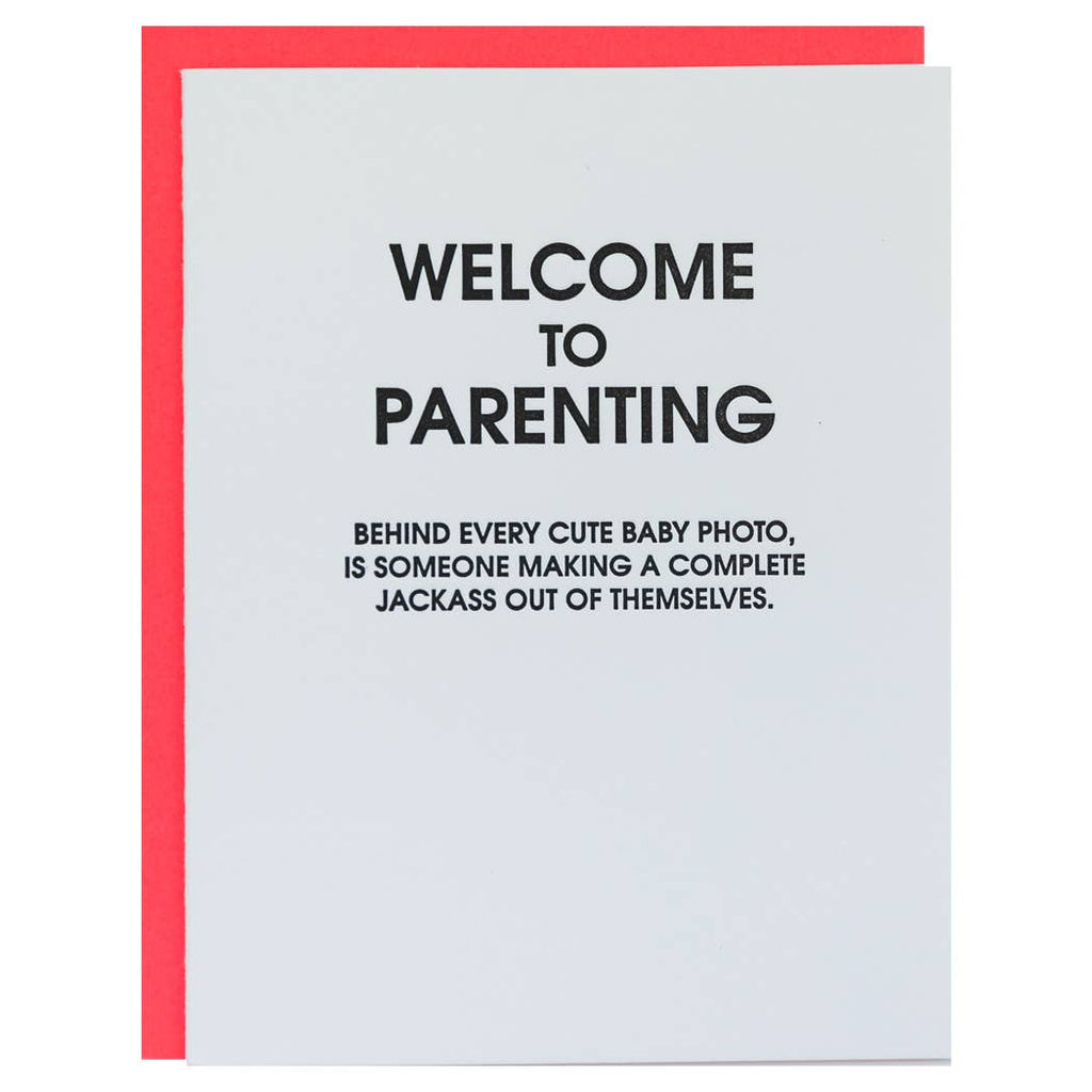 Chez Gagné - Welcome To Parenting Baby Photo - Letterpress Card-Chez Gagné-treehaus