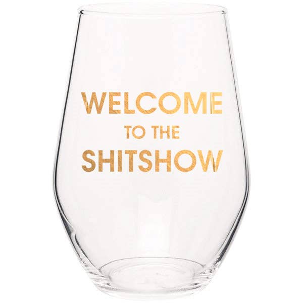 Chez Gagné - Welcome to the Shitshow Wine Glass-Chez Gagné-treehaus