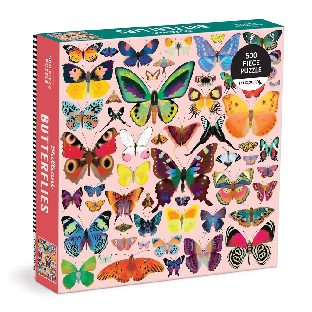 Chronicle - Brilliant Butterflies - 500 Piece Puzzle (Mudpuppy)-Chronicle-treehaus
