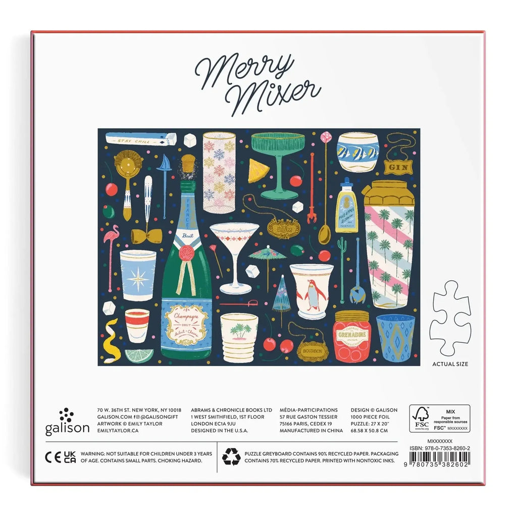Chronicle - Foil Merry Mixer - 1000 Piece Puzzle (Galison)-Chronicle-treehaus