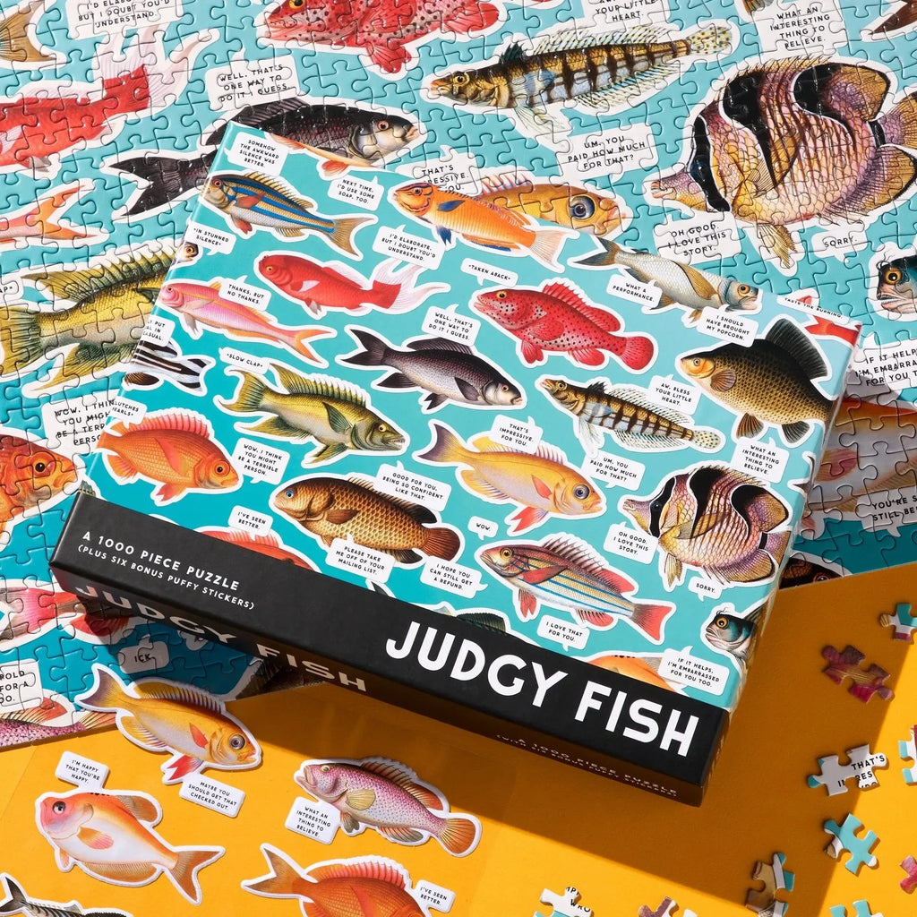 Chronicle - Judgy Fish 1000 Piece Puzzle (Brass Monkey)-Chronicle-treehaus