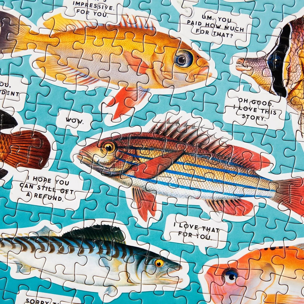 Chronicle - Judgy Fish 1000 Piece Puzzle (Brass Monkey)-Chronicle-treehaus
