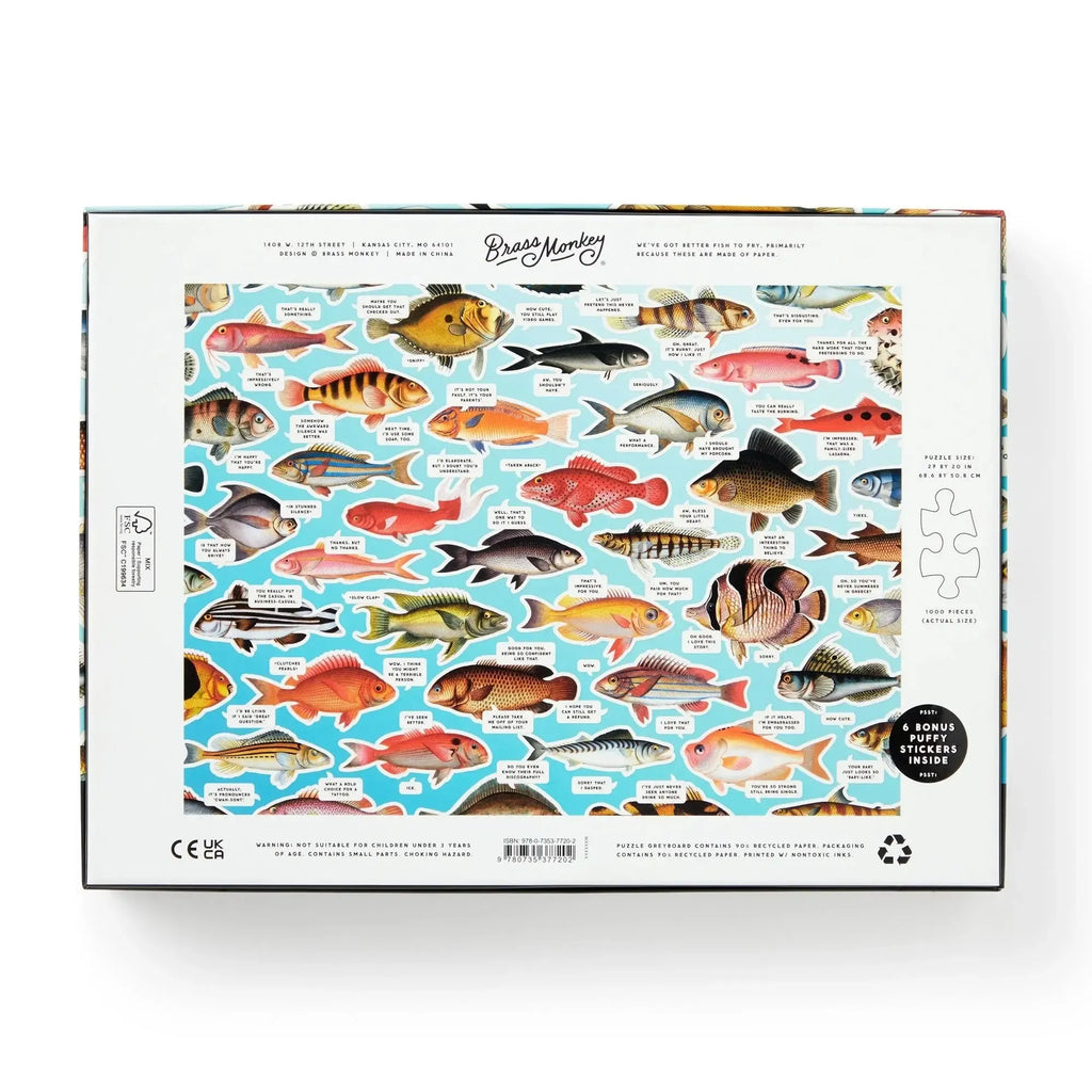 Chronicle - Judgy Fish 1000 Piece Puzzle (Brass Monkey)-Chronicle-treehaus