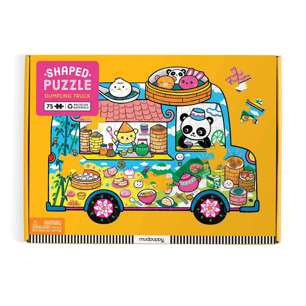 Chronicle - Shaped Scene Dumpling Truck 75 Pc Puzzle (Mudpuppy)-Chronicle-treehaus