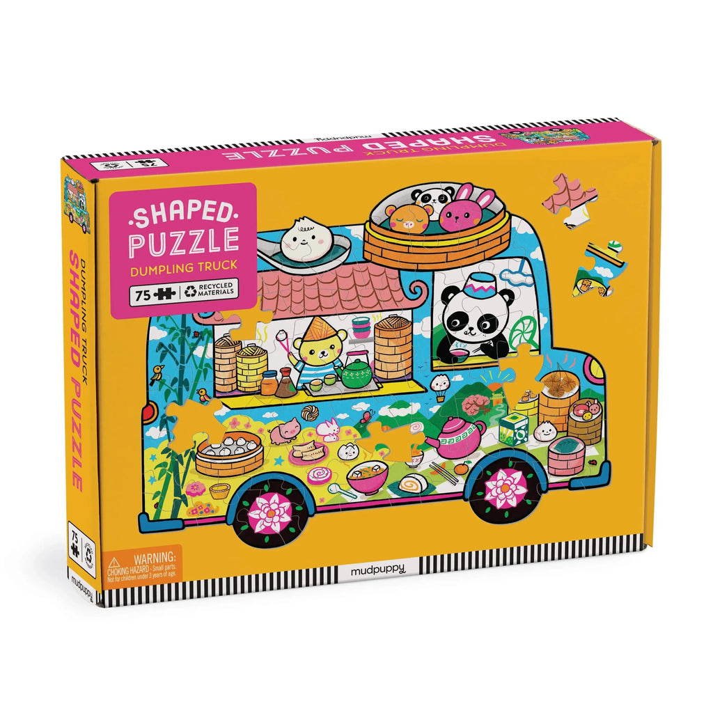 Chronicle - Shaped Scene Dumpling Truck 75 Pc Puzzle (Mudpuppy)-Chronicle-treehaus
