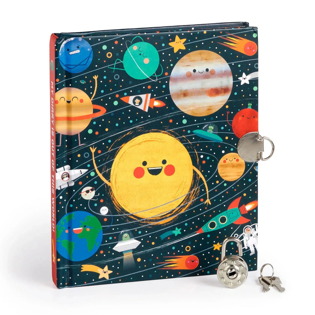 Chronicle - Solar System Locked Diary (Mudpuppy)-Kid Made Modern-treehaus