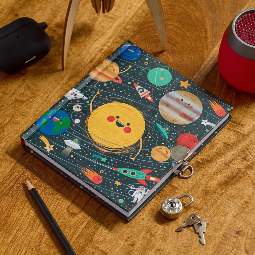 Chronicle - Solar System Locked Diary (Mudpuppy)-Kid Made Modern-treehaus