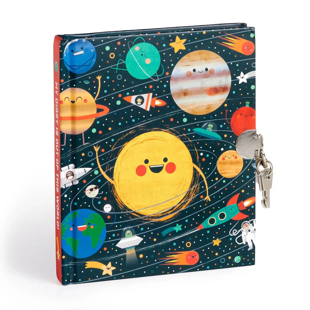 Chronicle - Solar System Locked Diary (Mudpuppy)-Kid Made Modern-treehaus