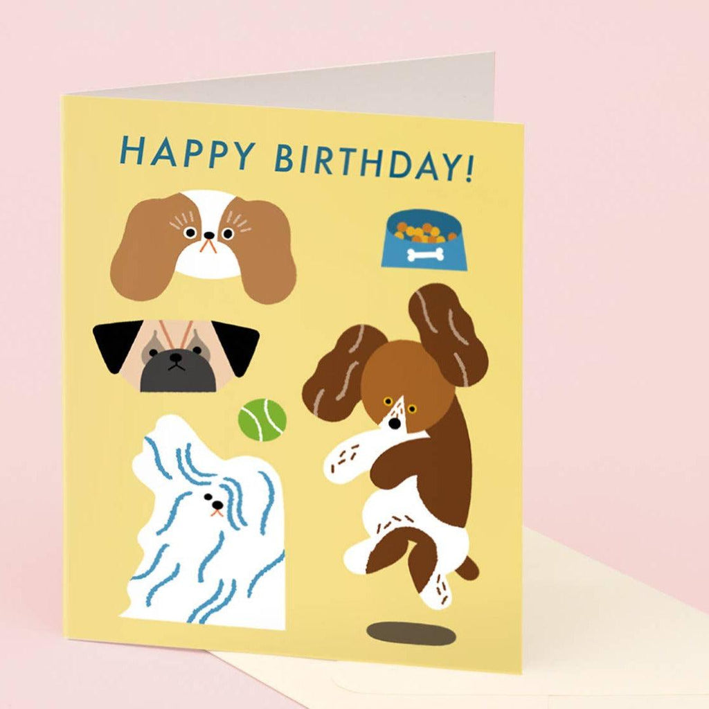 Clap Clap - Playing Dogs Birthday Card-Clap Clap-treehaus