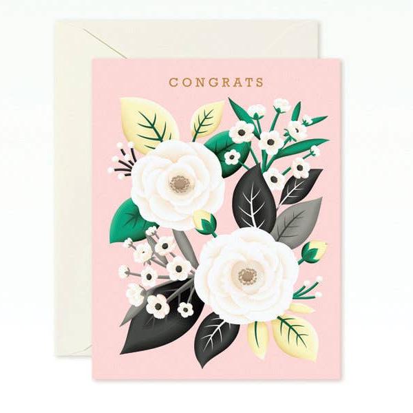 Clap Clap - White Rose Congratulations Card-Clap Clap-treehaus